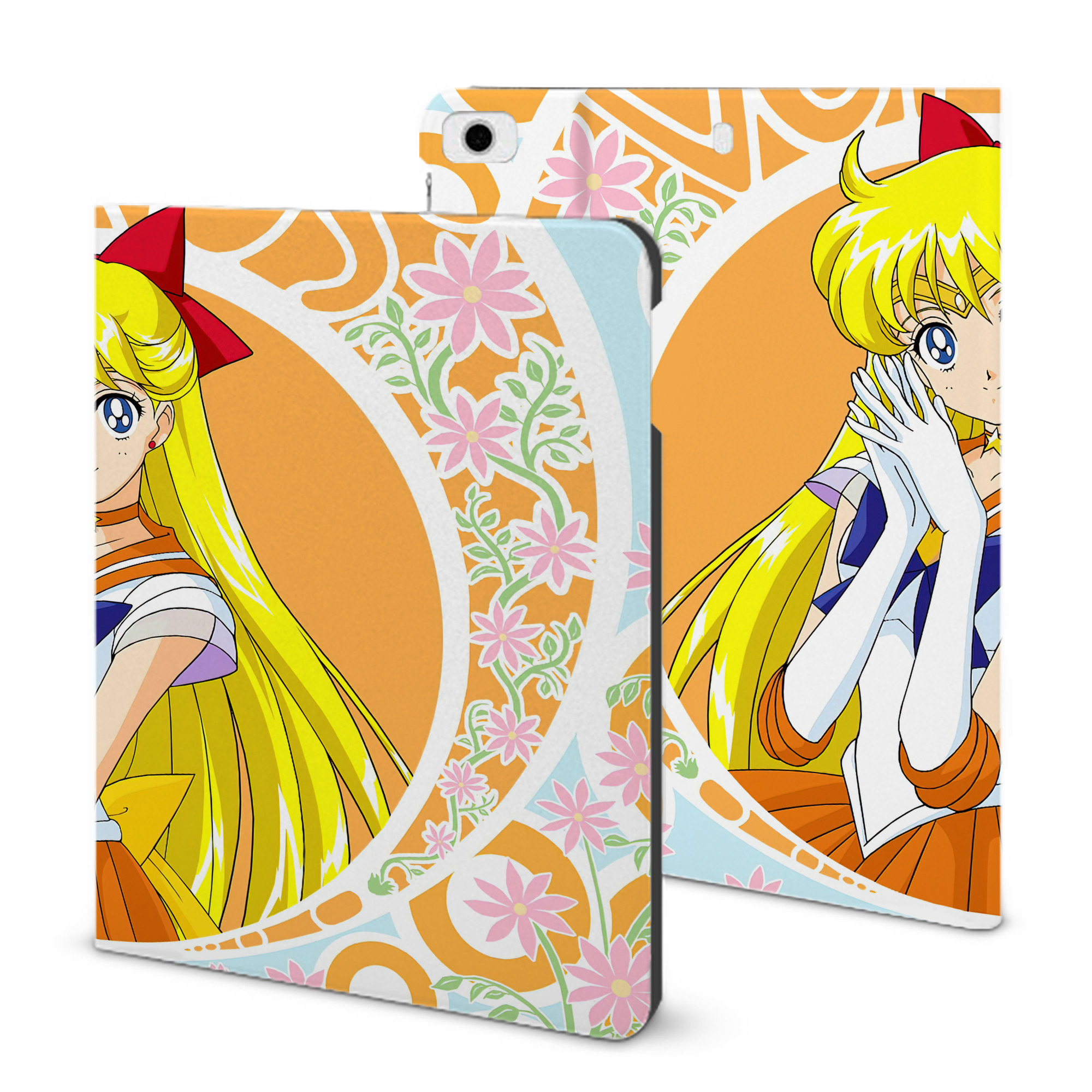 （画像用） 美少女戦士セーラームーン Sailor Moon IPad ケース ブック型 PUレザー TPU 耐衝撃 軽量 薄型 ペン収納なし 全面保護 IPad 各モデル対応